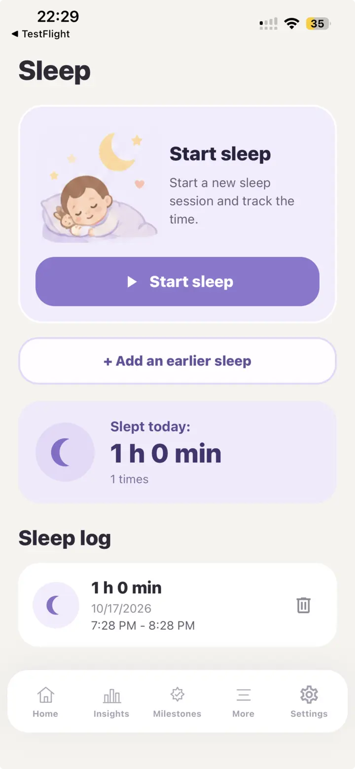 Bubbi sleep tracker